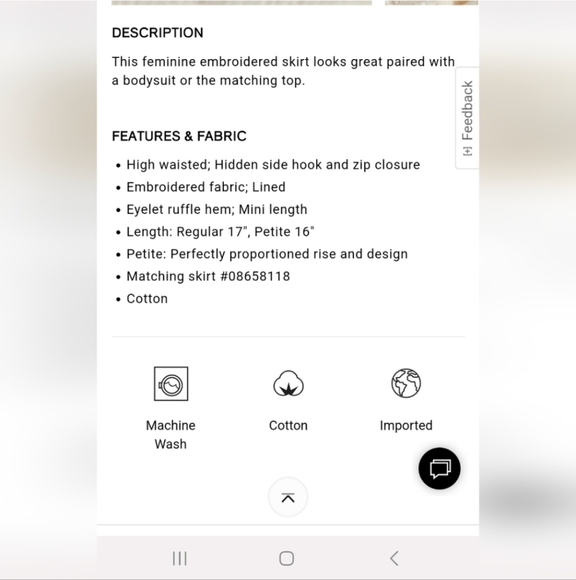 Express Cream Mini Fit and Flare Skirt - Picture 5 of 5